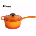 high quality cast iron enamel big sauce pan